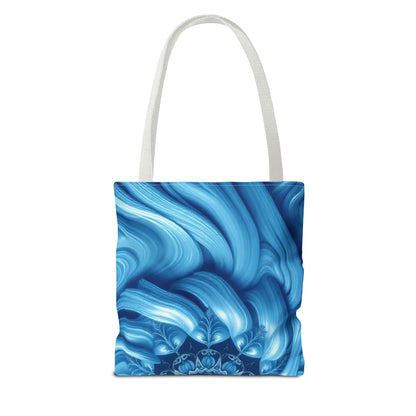 Water Element Serene Ocean Waves Tote Bag - Elemental Flow Eco-Friendly Bag, Aquatic Energy Gift, Celestial Ocean Design