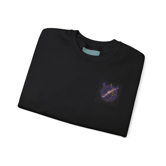 Cosmic Archery Sweatshirt | Unisex Heavy Blend™ Crewneck | Perfect for Gamers, Archery Fans, Space Lovers, Birthdays, and Holidays