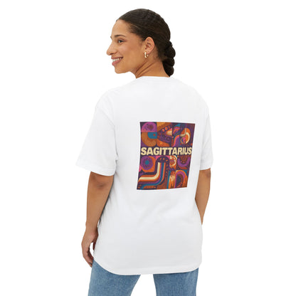 Sagittarius Oversized Boxy Tee, Astrology Shirt, Zodiac Tee, Unisex Graphic T-Shirt, Horoscope Gift, Trendy Casual Wear