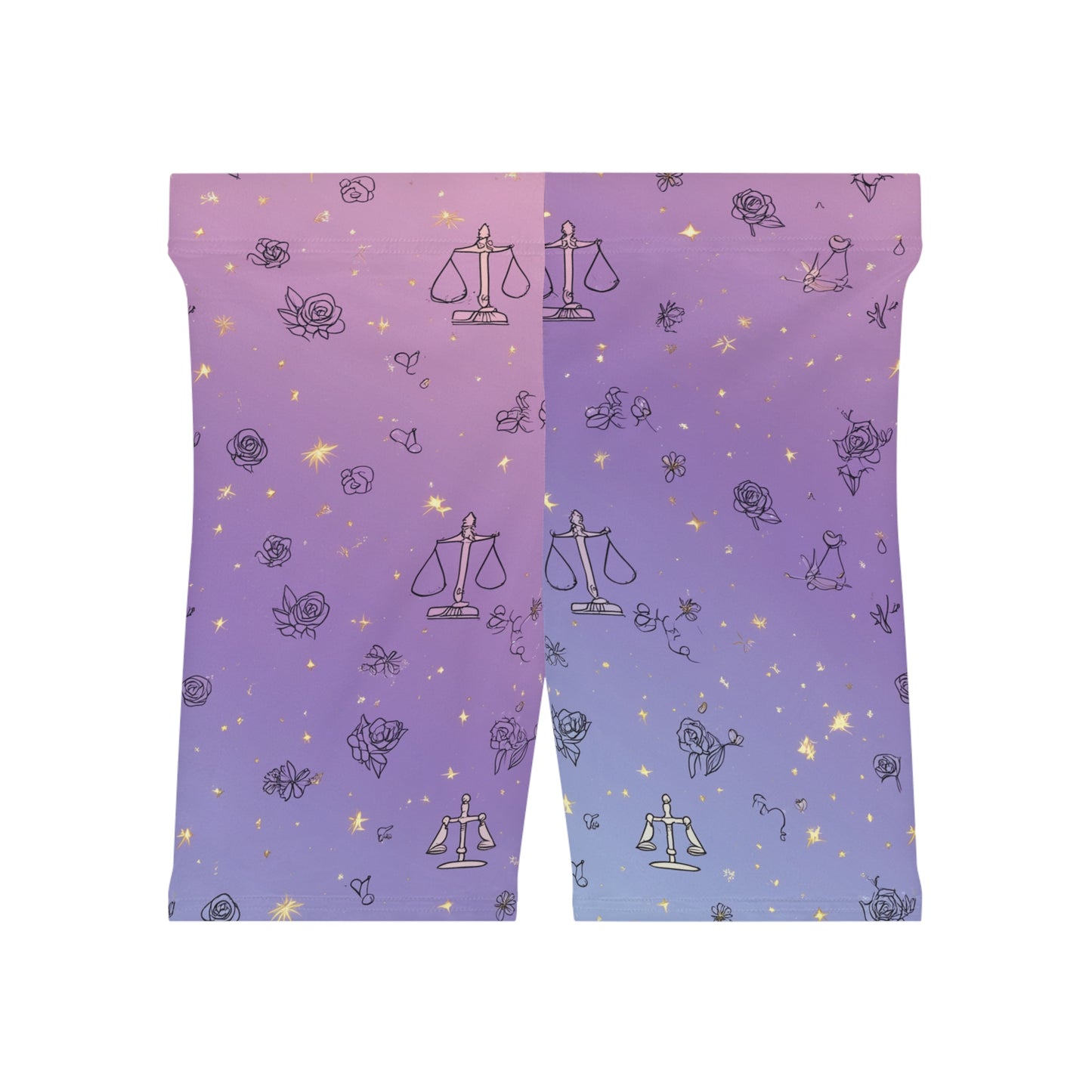 Cosmic Justice Women's Biker Shorts, Stylish Activewear, Gym Shorts, Festival Wear, Workout Gear, Comfortable Lounge Shorts