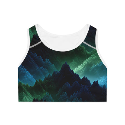 Earth Element Capricorn Sports Bra | ♑ Mountain Wave | Psychedelic Activewear