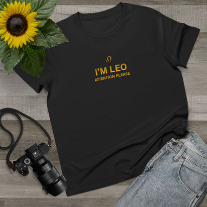 Leo Zodiac Tee — "I'M LEO Attention Please" Women's Astrology Shirt