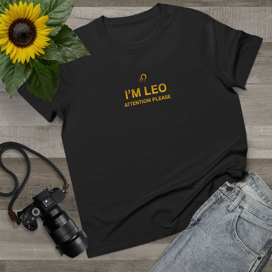 Leo Zodiac Tee — "I'M LEO Attention Please" Women's Astrology Shirt