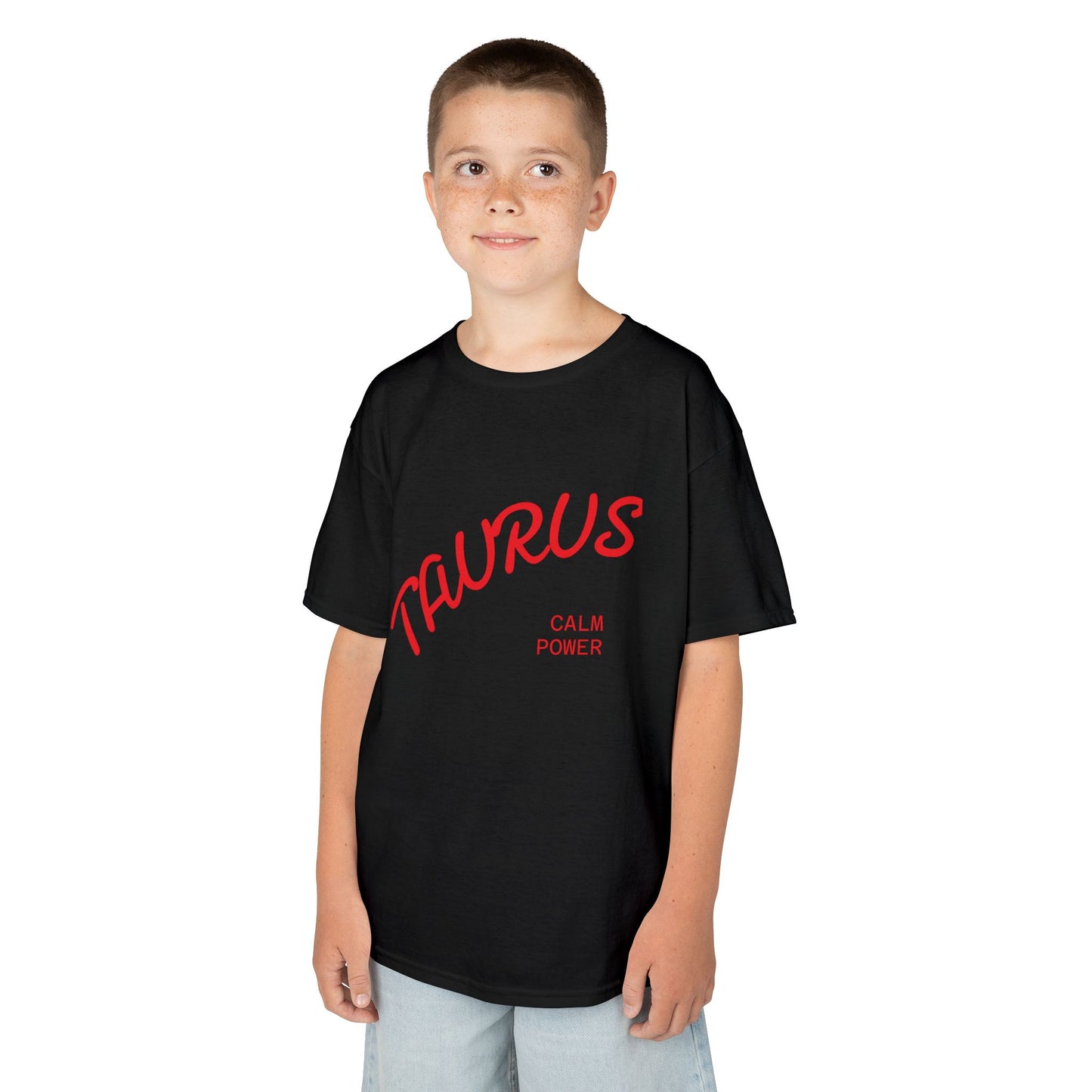 Taurus Kids Tee - Calm Power Graphic, Astrology Shirt, Zodiac Sign Gift, Birthday Apparel, Trendy Kids Wear