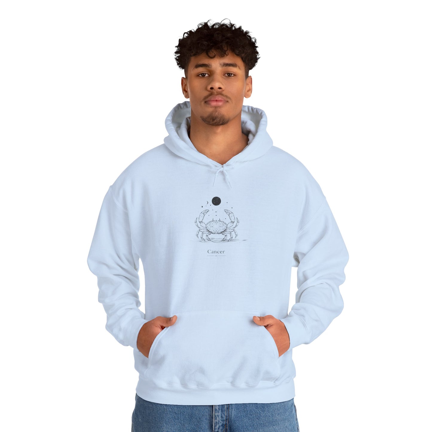 Cozy Crab Graphic Hoodie - Fun Gift for Beach Lovers, Casual Wear, Summer Vibes, Seafood Lover's Apparel, Cute Sweatshirt for Friends