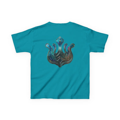 Air Element Aquarius Kids Tee | ♒ Cosmic Waves | Psychedelic Youth Shirt