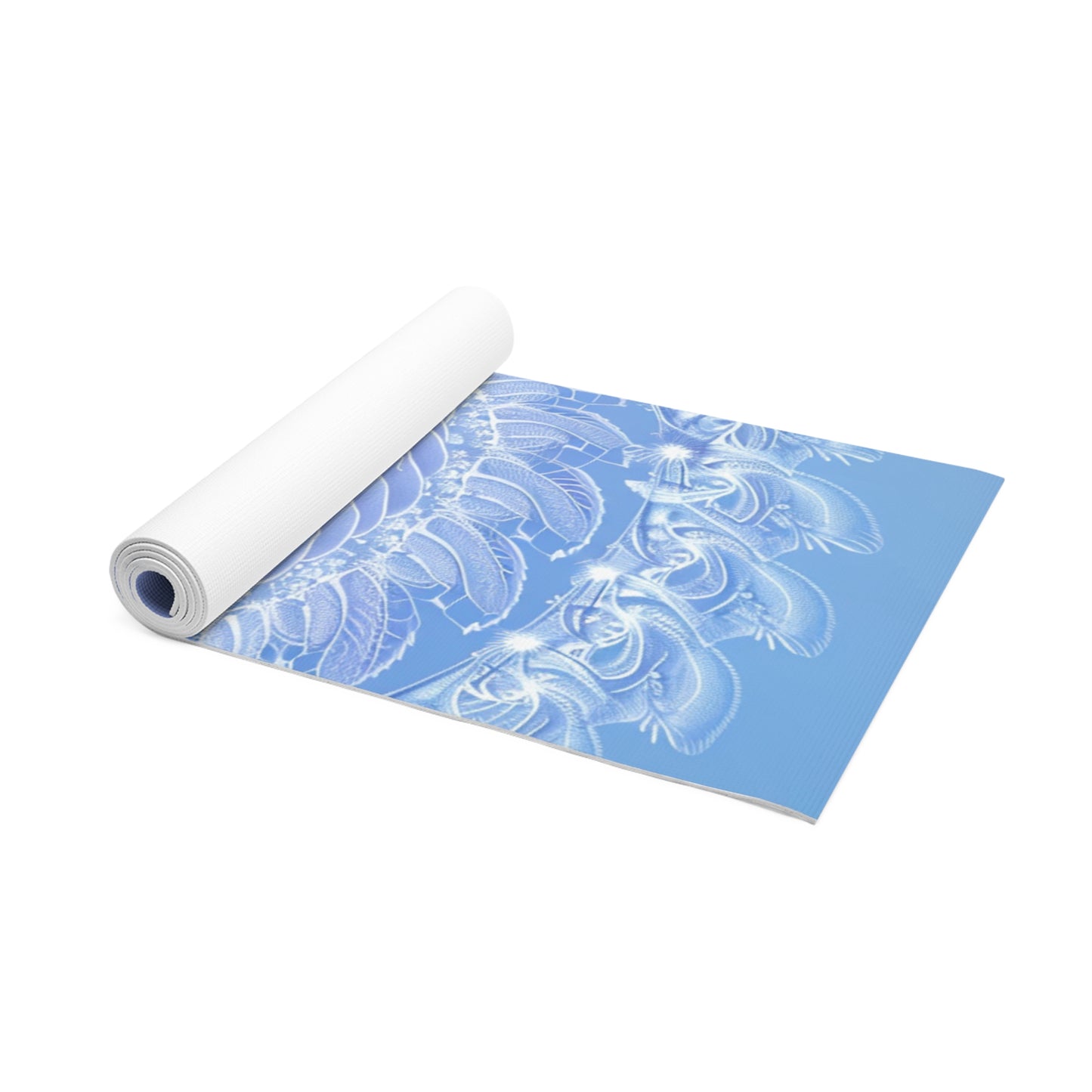 Libra Air Element Spiritual Foam Yoga Mat - Zodiac Harmony Floral Design, Astrology Meditation Gift, Celestial Balance Mat