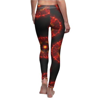 Fire Element Sagittarius Leggings | ♐ Galactic Fire | Psychedelic Workout Tights