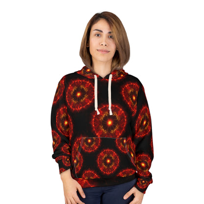Fire Element Sagittarius Hoodie | ♐ Vibrant Patterned | Psychedelic AOP Pullover