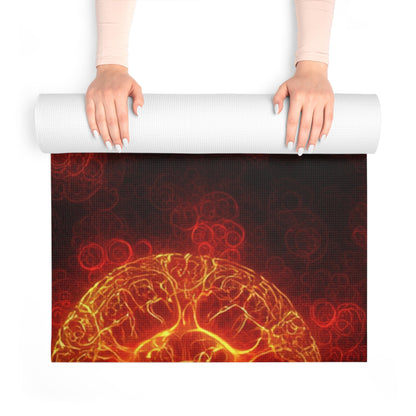 Fire Element Yoga Mat | Aries Leo Sagittarius | Psychedelic Foam Mat