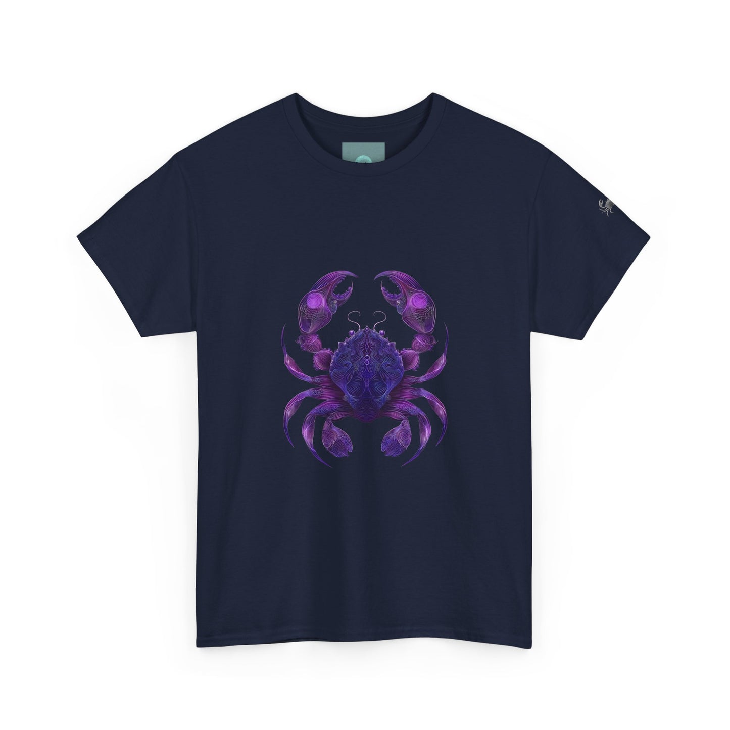 Cosmic Crab Unisex Heavy Cotton Tee - Perfect for Astrology Lovers, Comfortable Casual Wear, Gift for Birthdays and Holidays