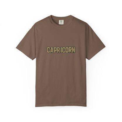 Capricorn Garment-Dyed T-Shirt, Zodiac Sign Tee, Astrology Gift, Unisex Shirt, Birthday Gift, Casual Wear