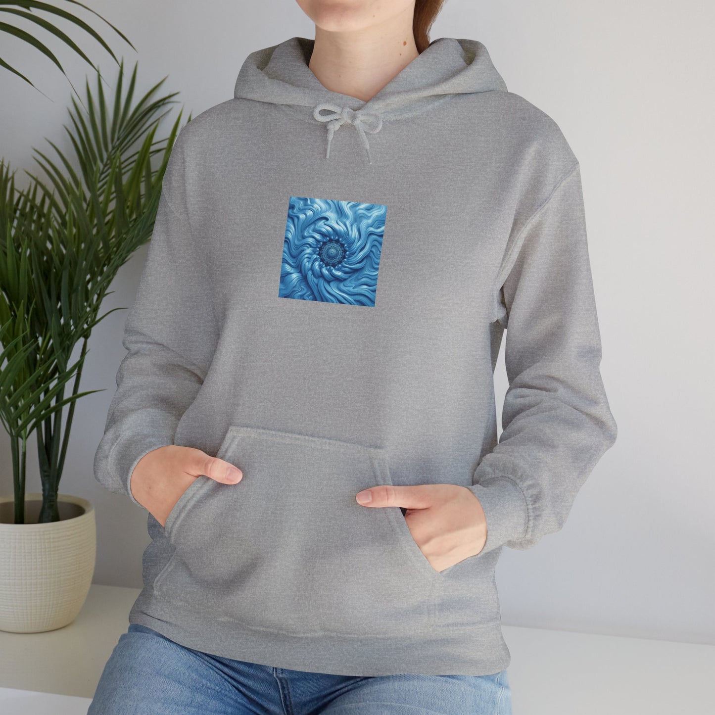 Ocean Swirl Hoodie - Cozy Unisex Sweatshirt for Artsy Souls, Perfect for Gift-Giving, Relaxation, and Casual Wear