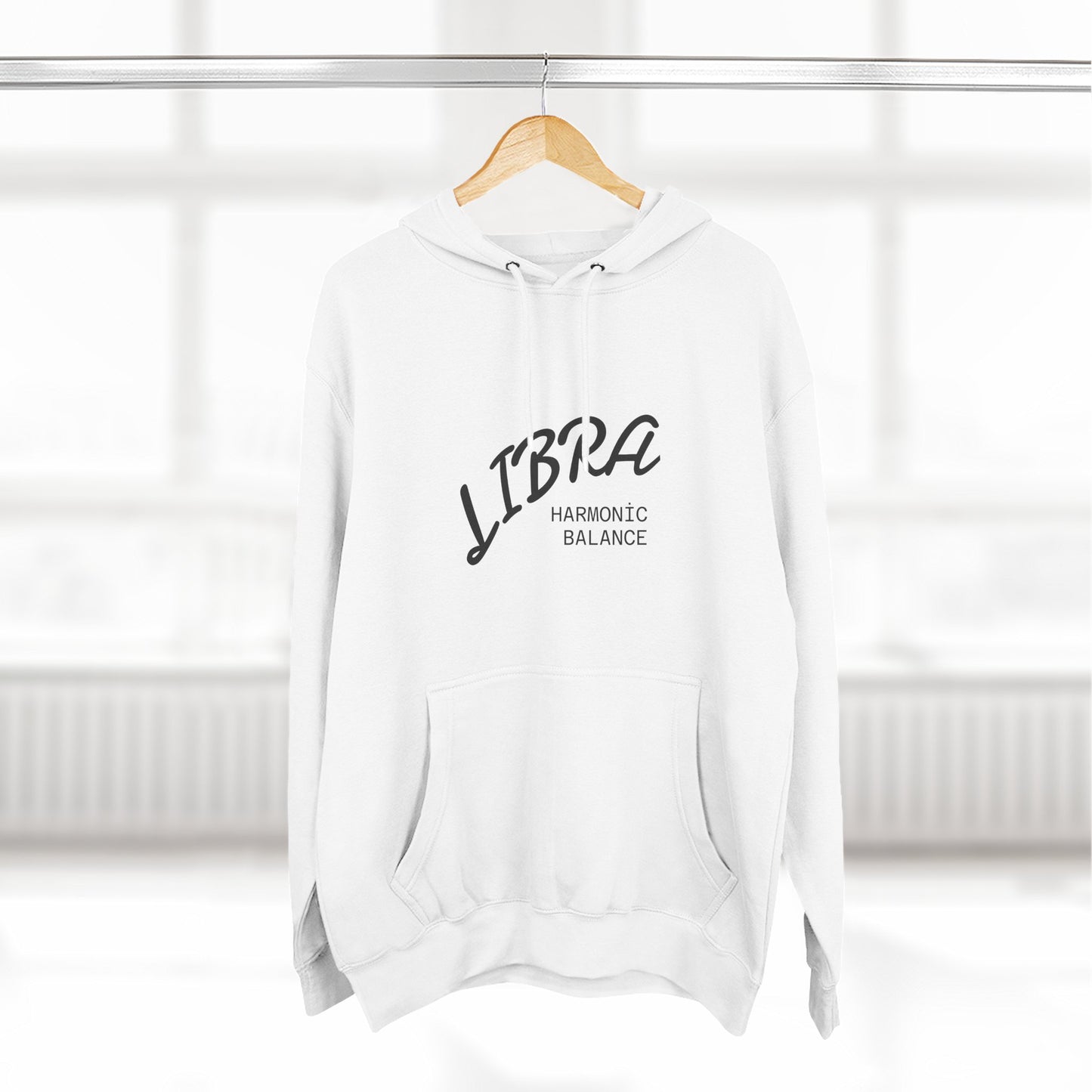 Air Element Libra Fleece Hoodie | ♎ Harmony Scales | Psychedelic Zodiac Sweatshirt