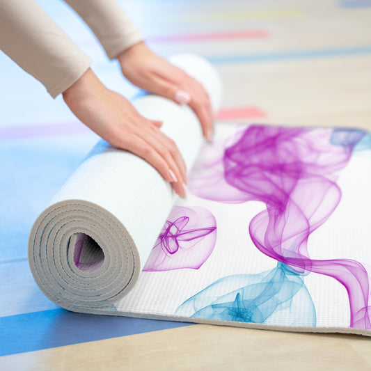 Serene Smoke Foam Yoga Mat, Non-Slip Exercise Mat, Fitness & Meditation Essential, Yoga Gift for Her, Home Workout Accessories