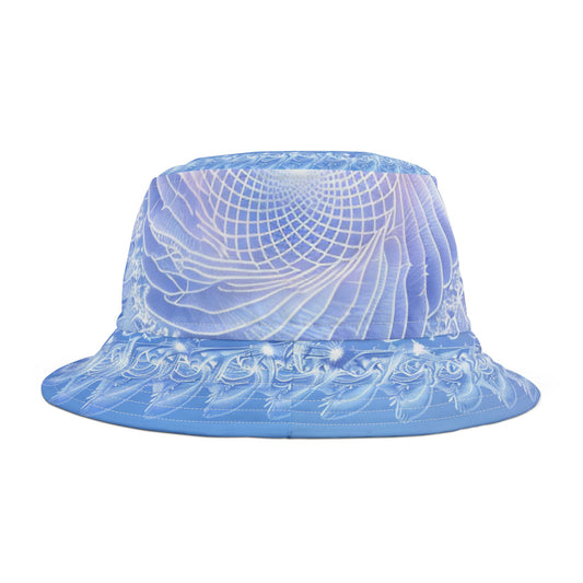 Water Element Blue Ocean Waves Bucket Hat - Elemental Flow Summer Hat, Aquatic Energy Gift, Celestial Tide Design