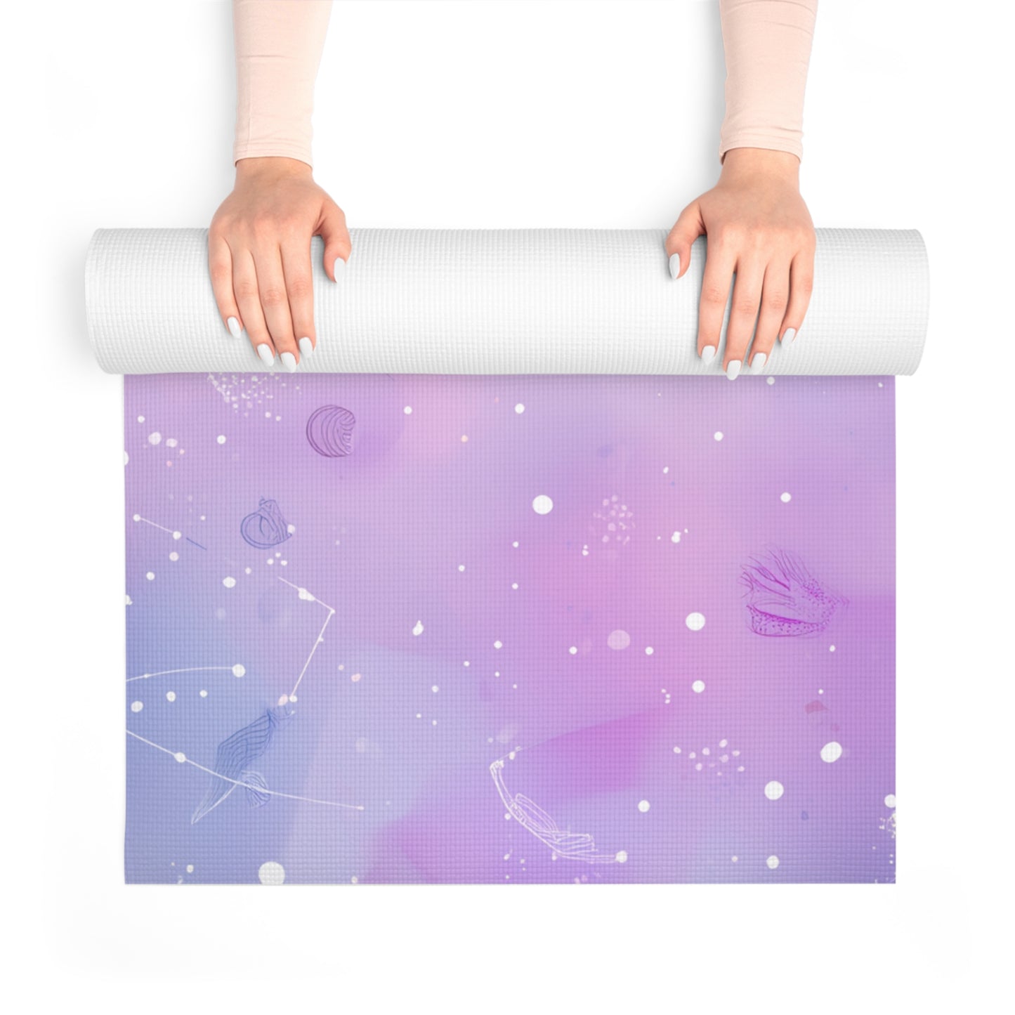 Dreamy Cosmic Foam Yoga Mat - Perfect for Meditation, Yoga, Home Decor, Fitness, Gift for Her