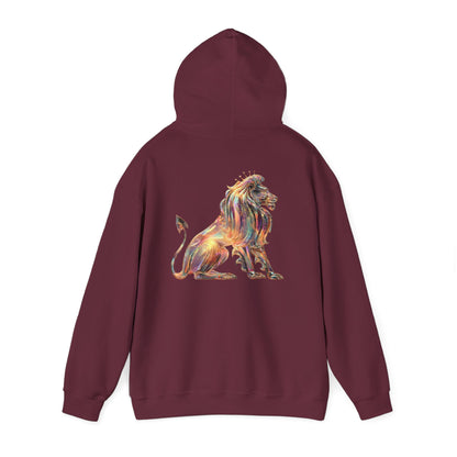 Fire Element Leo Hooded Sweatshirt | ♌ Brave Heart | Psychedelic Zodiac Hoodie