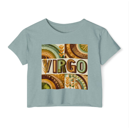 Virgo Women's Festival Crop Top - Astrology Shirt, Boho Crop Tee, Zodiac Clothing, Gift for Virgo Women, Summer Festival Top