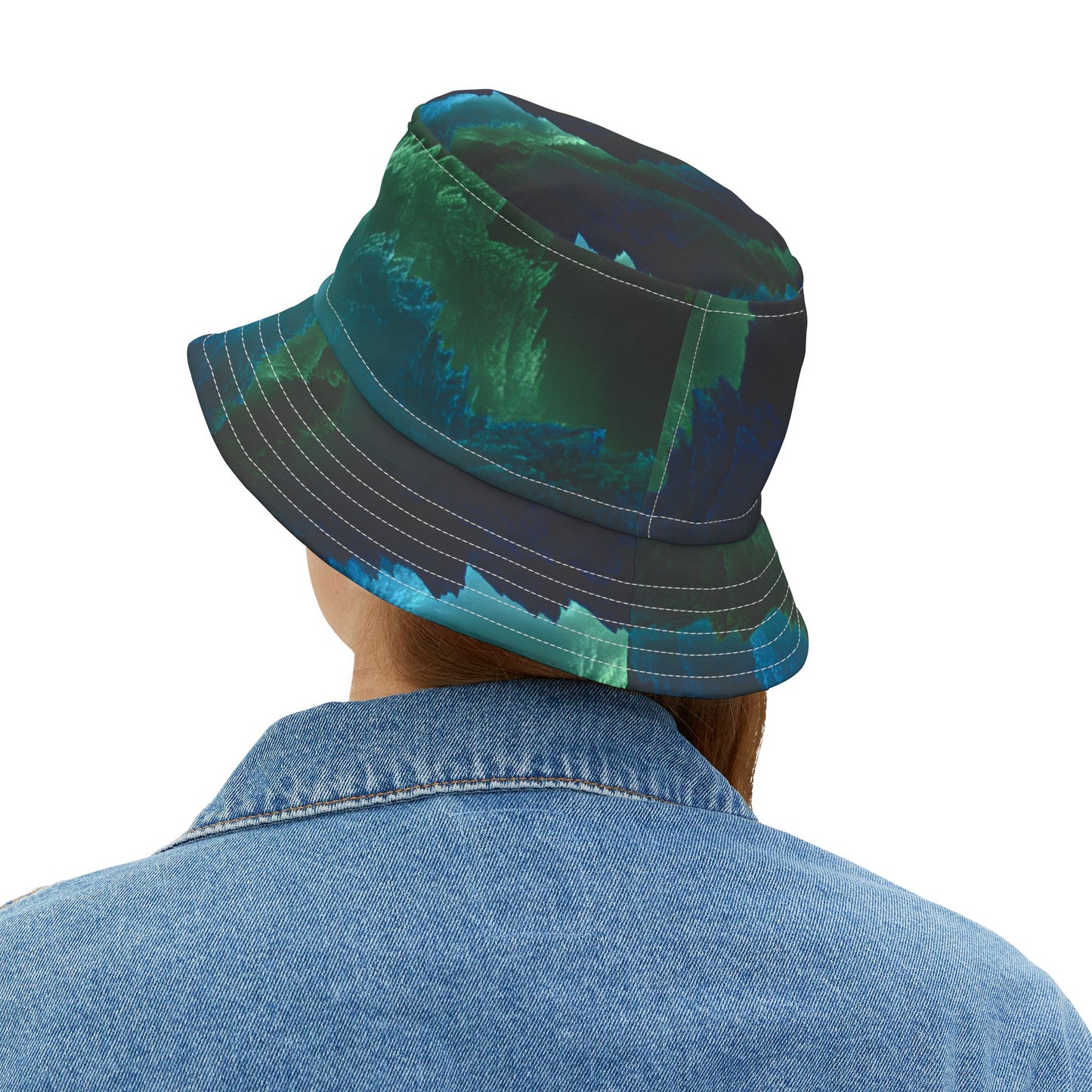 Earth Element Mountain Bucket Hat | Taurus Virgo Capricorn | Psychedelic Nature Design