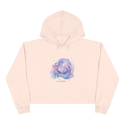 Cancer Zodiac Crop Hoodie, Astrology Sweatshirt, Horoscope Hoodie, Gift for Cancer, Feminine Astrology Top