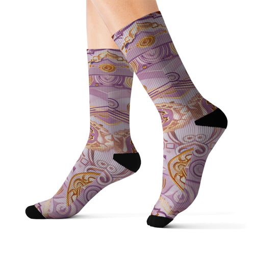 Bohemian Sublimation Socks  Colorful, Trendy, Comfortable Footwear for Everyday Wear