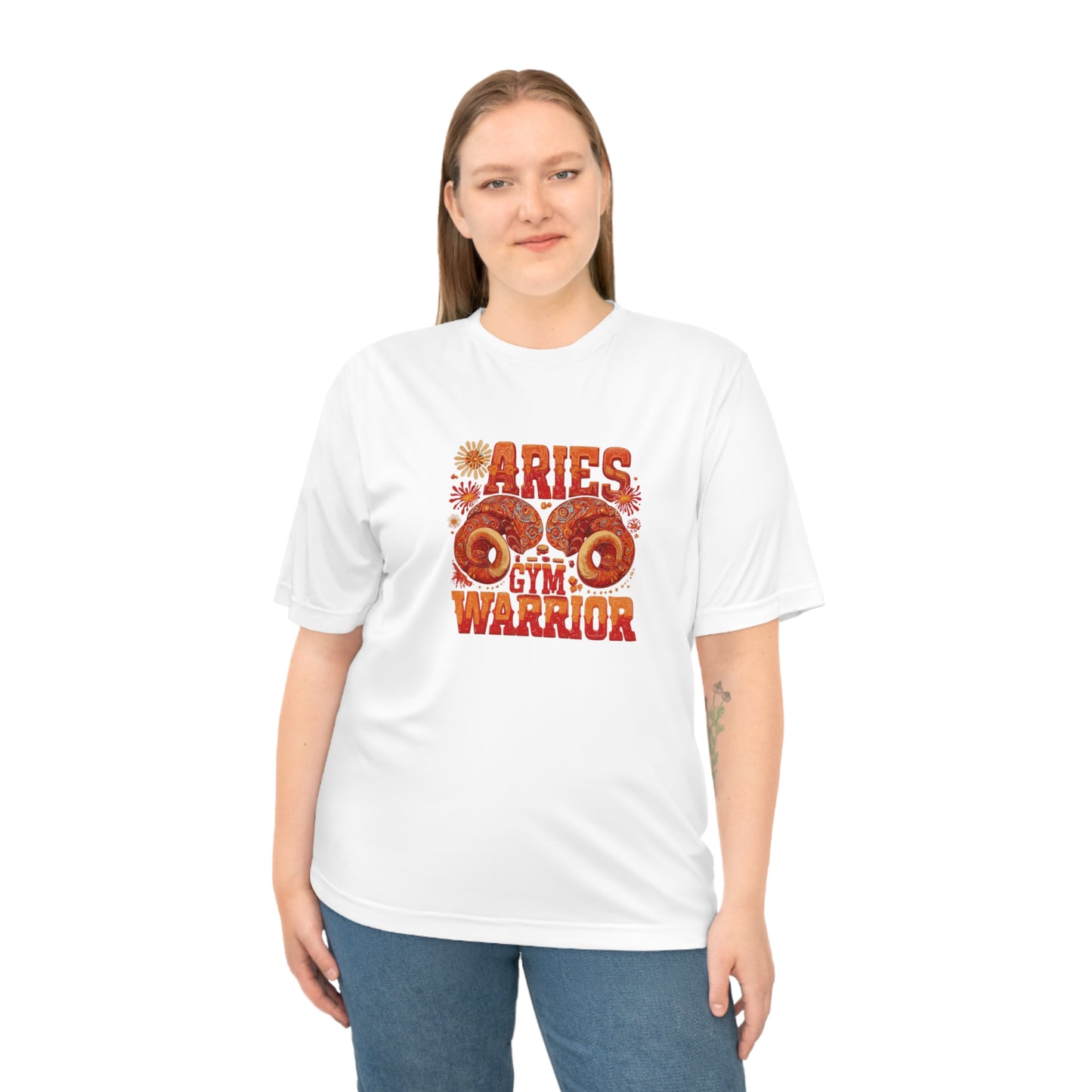 Aries Warrior Performance T-Shirt, Unisex Athletic Tee, Zodiac Sign Shirt, Horoscope Gift, Gym Wear, Astrology Apparel