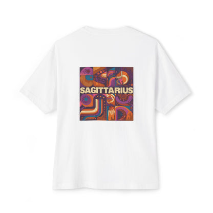 Sagittarius Oversized Boxy Tee, Astrology Shirt, Zodiac Tee, Unisex Graphic T-Shirt, Horoscope Gift, Trendy Casual Wear