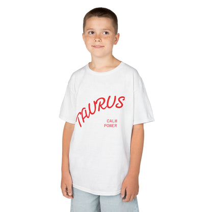 Taurus Kids Tee - Calm Power Graphic, Astrology Shirt, Zodiac Sign Gift, Birthday Apparel, Trendy Kids Wear