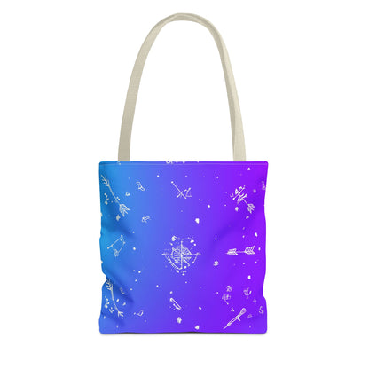 Cosmic Dreams Tote Bag, Starry Pattern Bag, Space Lover Tote, Colorful Shopping Bag, Galaxy Art Handbag