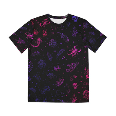 Men's Graphic Tee with Bold AOP Design | Gothic Fashion Shirt, Casual Wear, Unique Gift, Festival Outfit