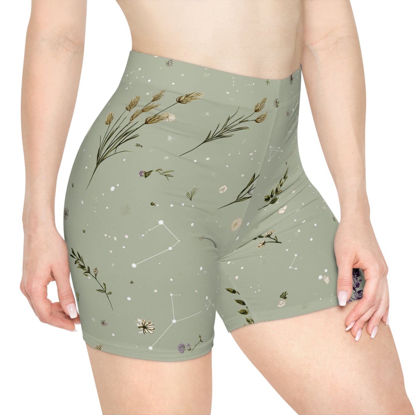 Floral Biker Shorts, Women's Athletic Wear, Yoga Shorts, Summer Fashion, Comfy Workout Shorts, Perfect for Festivals
