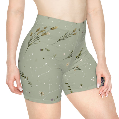 Floral Biker Shorts, Women's Athletic Wear, Yoga Shorts, Summer Fashion, Comfy Workout Shorts, Perfect for Festivals