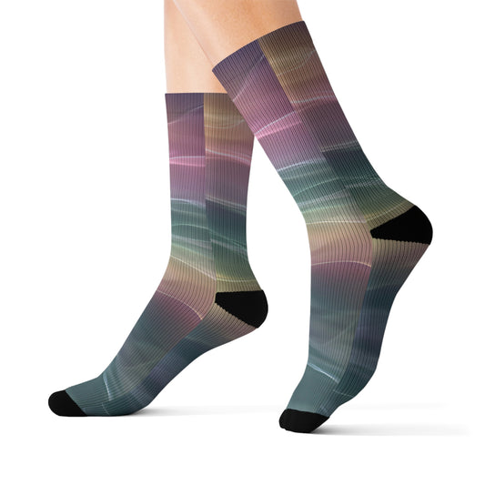 Earth Element Psychedelic Socks | Taurus Virgo Capricorn | Colorful Abstract Design