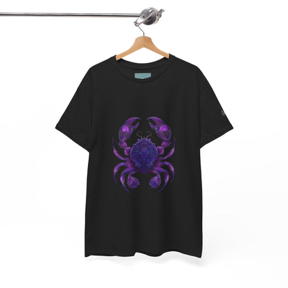 Cosmic Crab Unisex Heavy Cotton Tee - Perfect for Astrology Lovers, Comfortable Casual Wear, Gift for Birthdays and Holidays