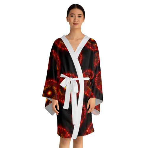Fire Element Floral Kimono Robe | Aries Leo Sagittarius | Psychedelic Loungewear
