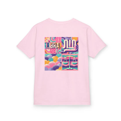 Colorful Libra Kids Tee - Perfect Birthday Gift, Astrology Tee, Zodiac Apparel, Fun Kids Wear, Cute Graphic Shirt, Libra Season