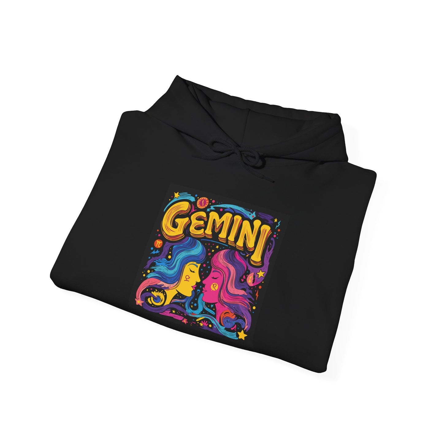 Gemini Zodiac Hoodie, Unisex Astrology Sweatshirt, Star Sign Gifts, Colorful Astrology Pullover, Birthday Gift for Geminis, Celestial Style