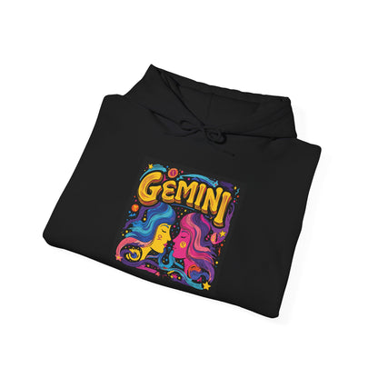Gemini Zodiac Hoodie, Unisex Astrology Sweatshirt, Star Sign Gifts, Colorful Astrology Pullover, Birthday Gift for Geminis, Celestial Style
