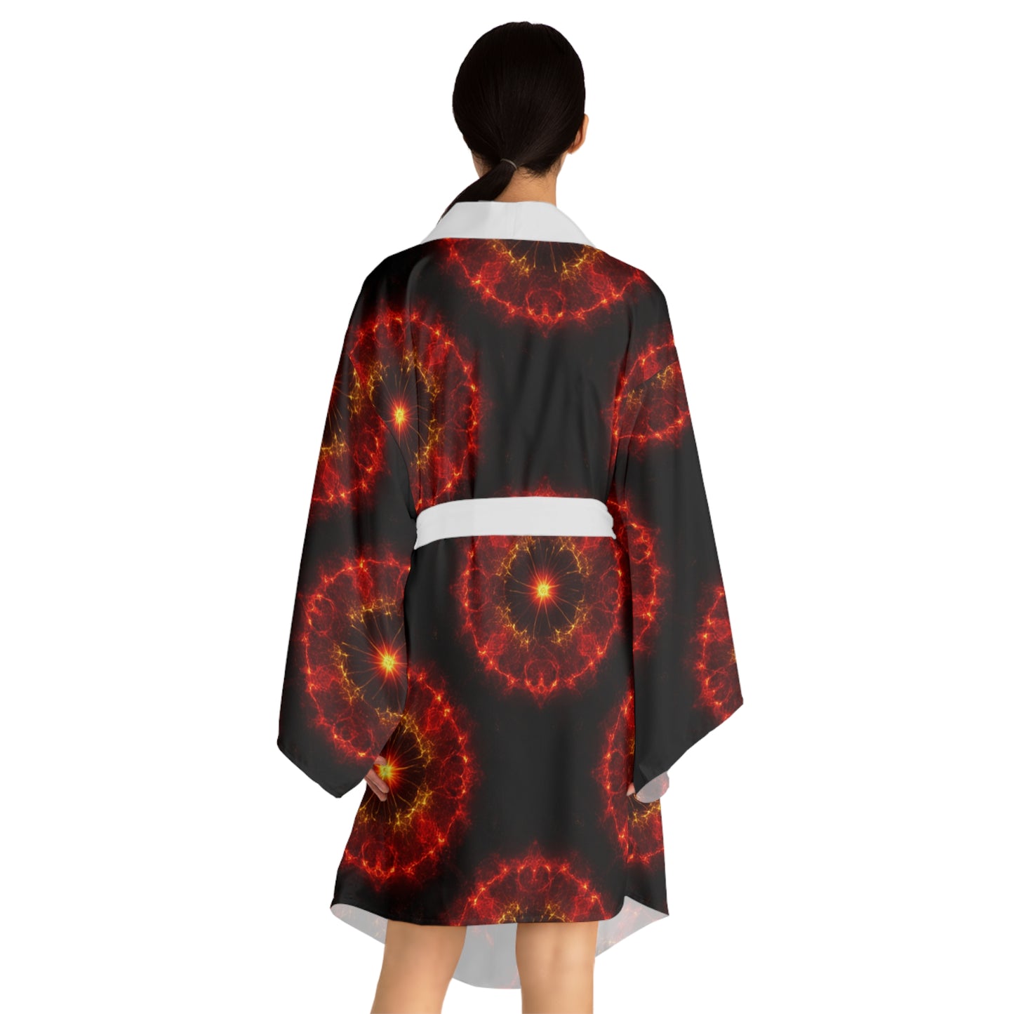 Fire Element Floral Kimono Robe | Aries Leo Sagittarius | Psychedelic Loungewear