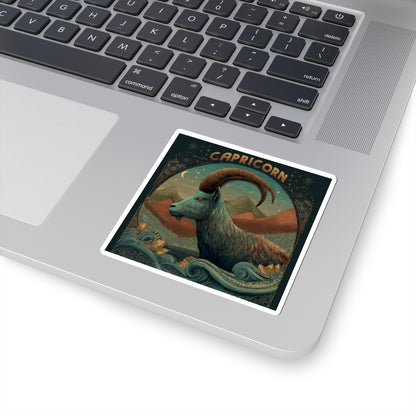 Capricorn Kiss-Cut Stickers | Zodiac Decor, Astrology Gifts, Laptop Accessories, Capricorn Gifts, Unique Stickers