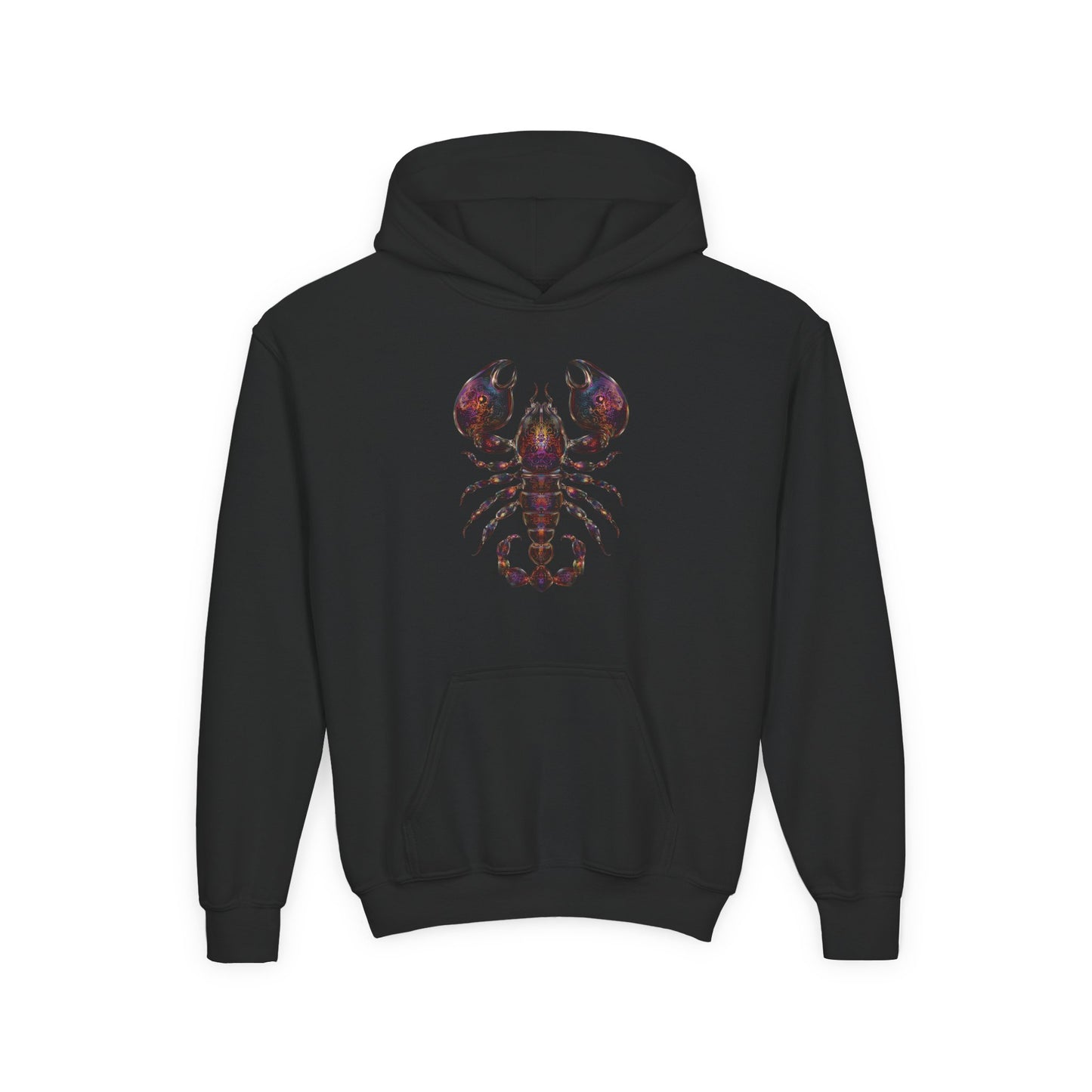 Water Element Scorpio Youth Hoodie | ♏ Mystical Scorpion | Psychedelic Zodiac Sweatshirt