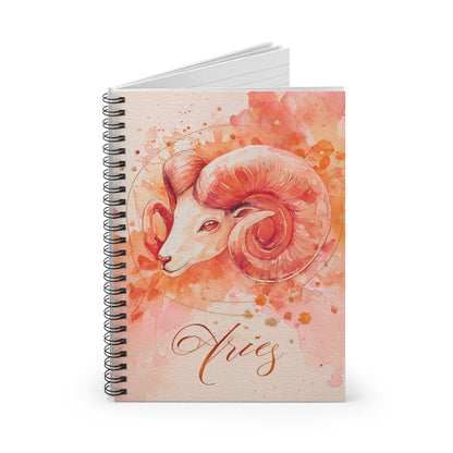 Aries Spiral Notebook - Perfect for Astrology Lovers, Journaling, Note Taking, Gifts for Birthdays, New Year, & Study