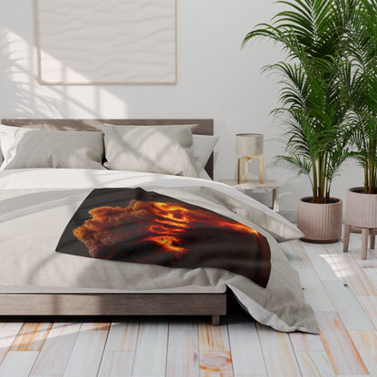 Fire-Fueled Aries Fleece Blanket, Cozy Throw Blanket for Astrology Lovers, Perfect Gift for Aries Zodiac Sign