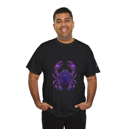 Cosmic Crab Unisex Heavy Cotton Tee - Perfect for Astrology Lovers, Comfortable Casual Wear, Gift for Birthdays and Holidays