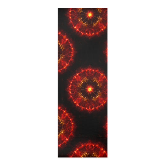 Fire Element Yoga Mat | Aries Leo Sagittarius | Vibrant Mandala Foam Mat