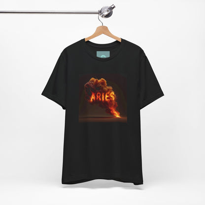 Unisex Aries Graphic Tee, Astrology Shirt, Zodiac Enthusiast Gift, Black T-Shirt for Aries, Birthday Gift for Aries