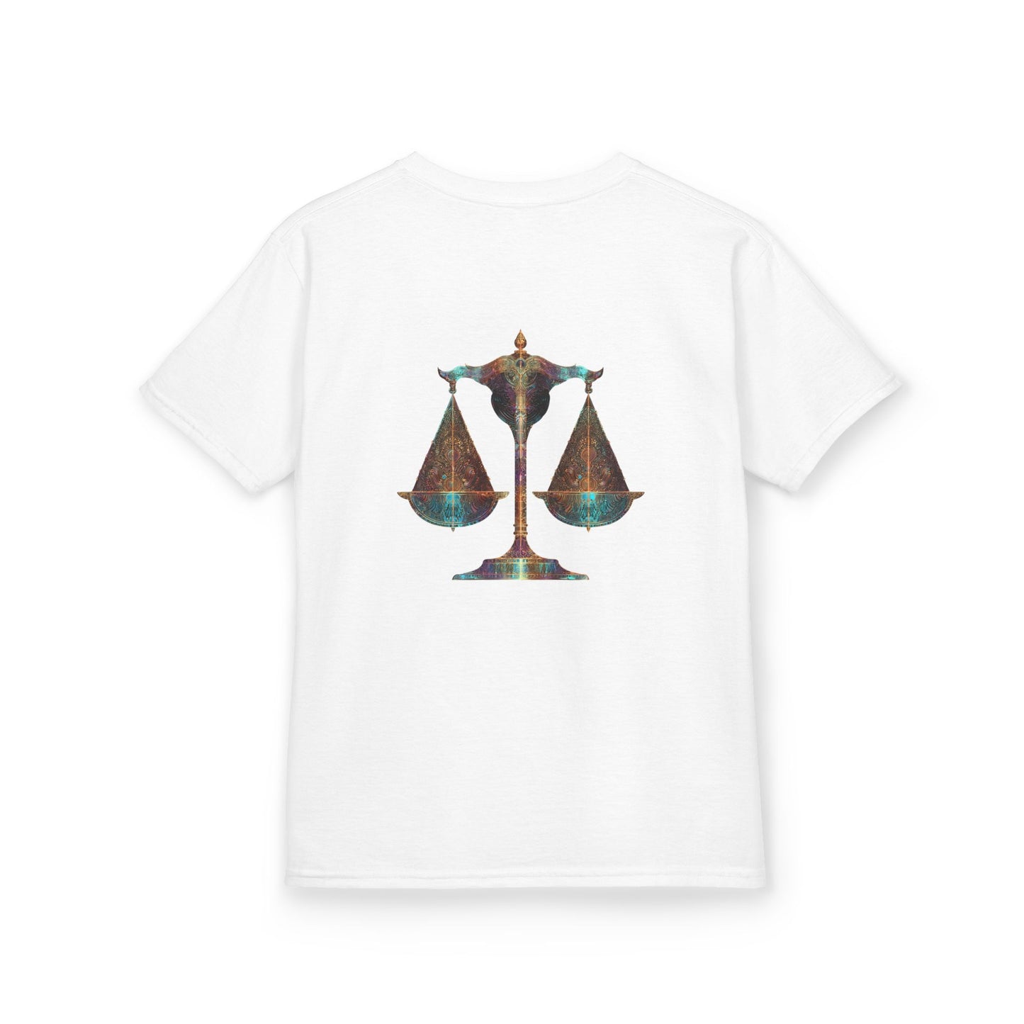 Air Element Libra Kids Tee | ♎ Harmony Scales | Psychedelic Youth Shirt
