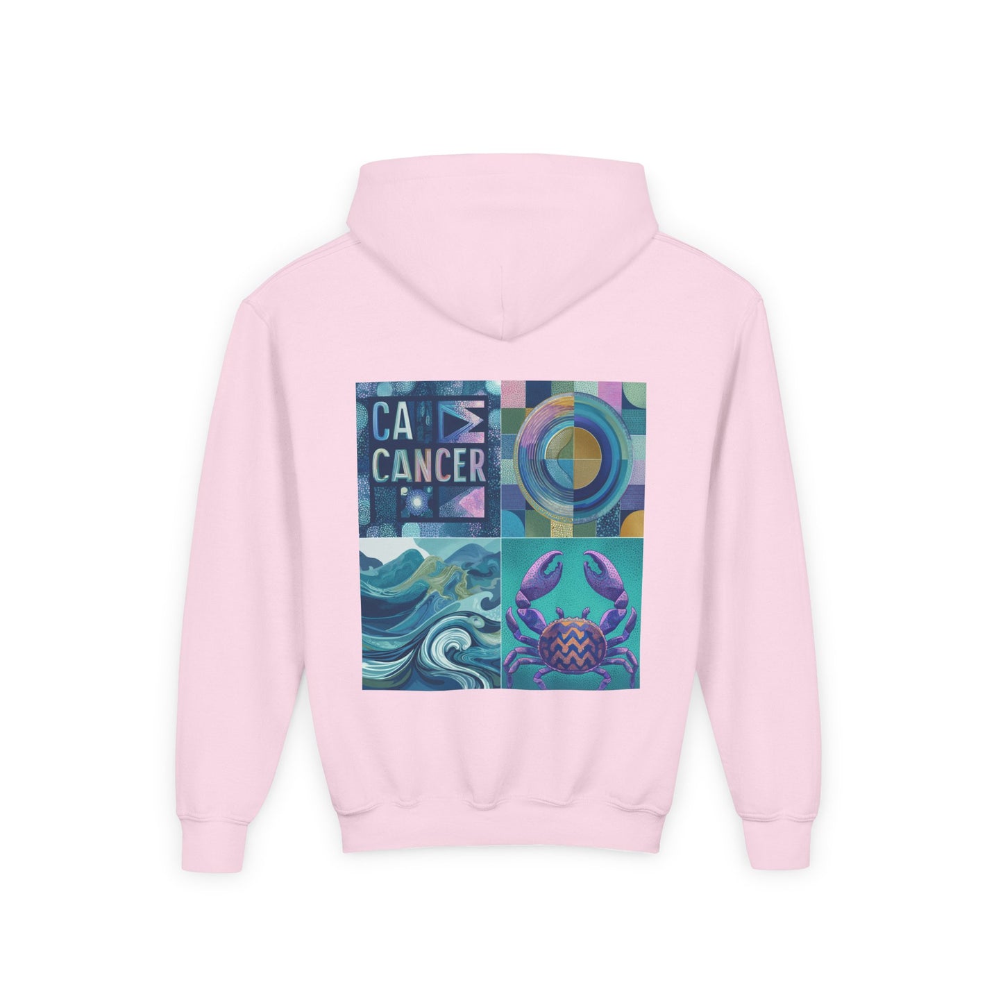Cancer Zodiac Hoodie for Youth, Astrology Gift, Cool Sweatshirt for Teens, Astrology Apparel, Birthday Gifts, Zodiac Sign Sweatshirt