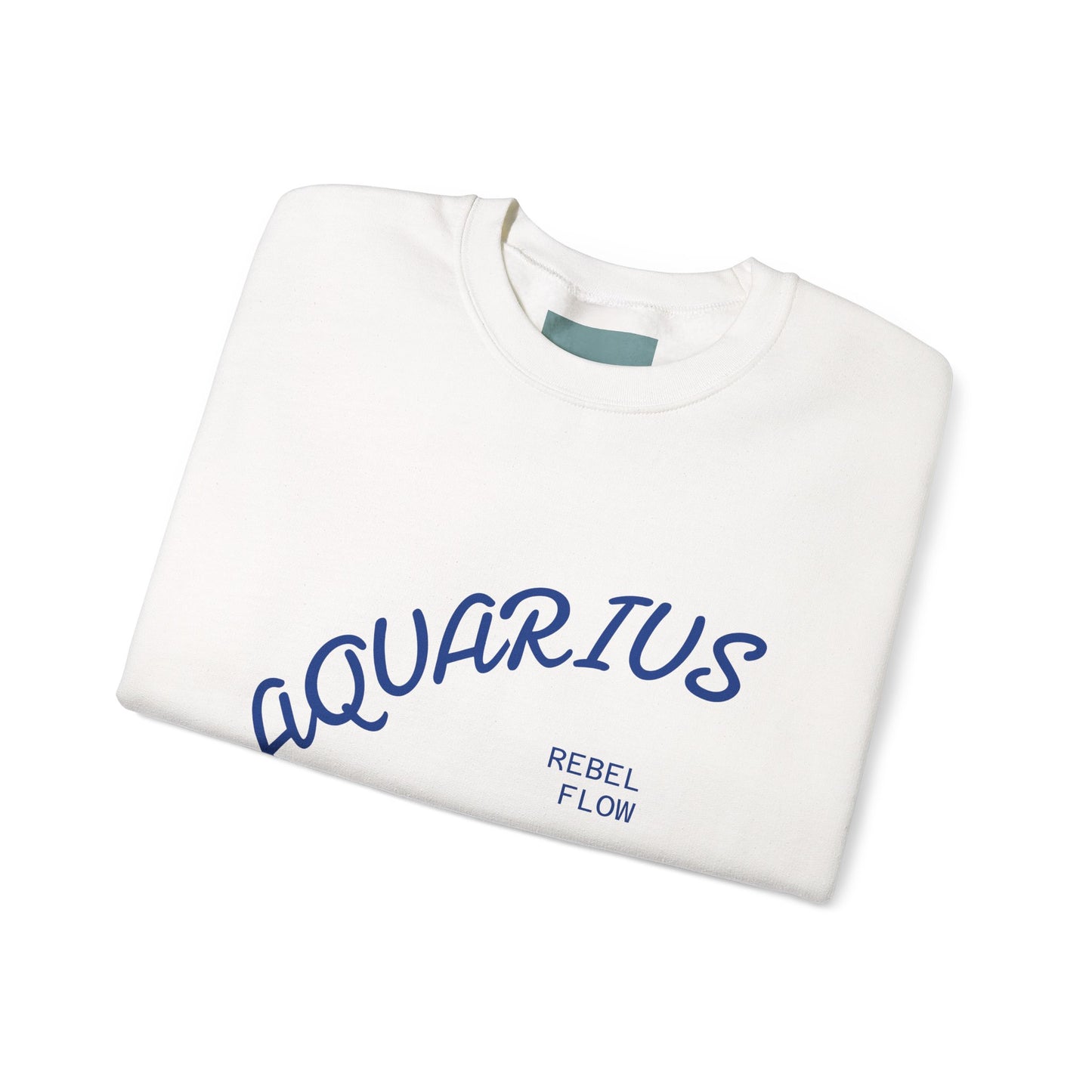 Air Element Aquarius Crewneck Sweatshirt | ♒ Rebel Flow | Psychedelic Zodiac Apparel